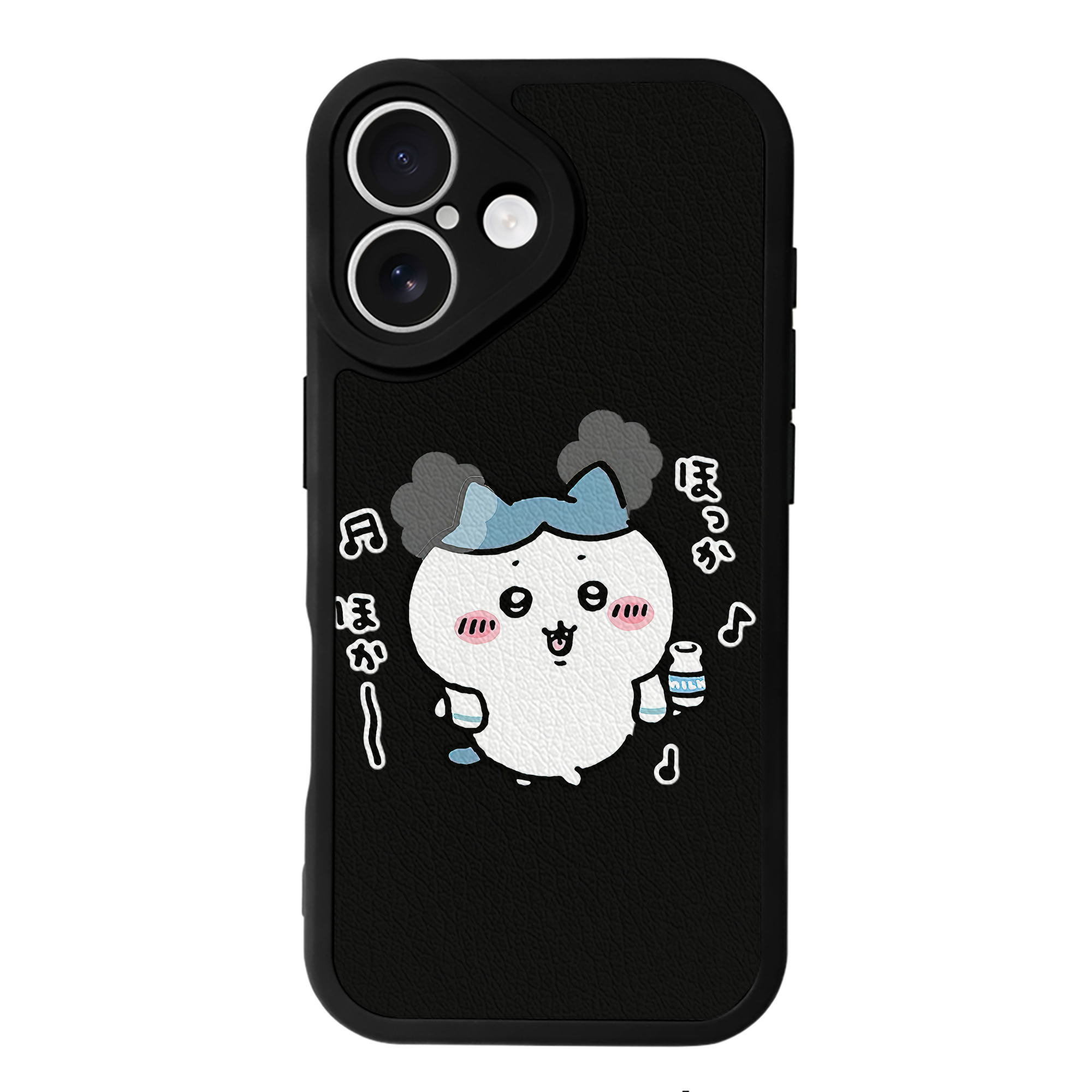 （画像用） ちいかわ ハチワレ Chii-kawa hachiware 【iPhone 16シリーズ対応】シリコンスマホケース（レザー調） 材質：シリコン